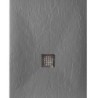 PIATTO DOCCIA  80X140 IN MINERAL MARMO ANTRACITE COMPLETO DI PILETTA