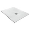 PIATTO DOCCIA SLATE 100X70 GEAL COAT SLATE ZENON H 2,5 CON PILETTA E GRIGLIA CROMO
