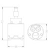 CARTUCCIA 153  GROHE MM 35 X 72H