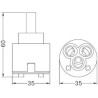 CARTUCCIA 177 DEVIATORE GEOMETRY MM 35 X H 60