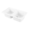 LAVELLO SERIE GENIUS INCASSO 86X50 DUE VASCE REVESIBILE