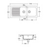 LAVELLO CERAMICA SERIE GENIUS INCASSO 116X50 GALASSIA