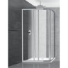 BOX ANGOLARE SMERALDA  PROFILO BIANCO CM 79/90 ACRICLICO  H.185
