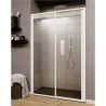 BOX PORTA SCORREVOLE SMERALDA  PROFILO BIANCO CM 94/99 ACRILICO  MM.2  H.185