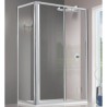 BOX PORTA SCORREVOLE SMERALDA  PROFILO CROMO CM 100/105 CRISTALLO TRAPARENTE MM.3  H.185