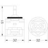 CARTUCCE CERAMICHE N.202 MOD. "JOYSTICK 123A"