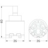 CARTUCCE CERAMICHE N.215 RIF.TO "FANTINI 3670"