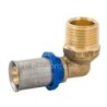 GOMITO A 90° MASCHIO 3/4X20 MULT. A PRESSARE APL