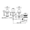 BATTERIA BIDET' 3 FORI S.A.11/4 PAFFONI VIOLA VLV 116CR