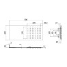 SOFFIONE RETTANGOLARE SLIM  IN METALLO ANTICALCARE 500x220  ZSOF117