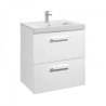 BASE PORTALAVABO DUE CASSETTI YORK BIANCO LUCIDO CM.90 X 50