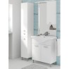 COMPONIBILE RIMINI  CM 75 BIANCO CON SPECCHIO RETROILLUMINATO COMPLETO