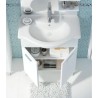 COMPONIBILE RIMINI  CM 75 BIANCO CON SPECCHIO RETROILLUMINATO COMPLETO