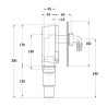 SIFONE INCASSO LAVATRICE BIBOX BONOMINI DOPPIO 3455IX45B9