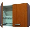 PENSILE SCOLAPIATTI  DA CUCINA  2 ANTA  TEAK  L. CM 80 X H. 55 X P. 34