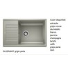 LAVELLO FRAGRANITE INCASSO BLANCO ZIA XL 6 S COMPACT CM 78X50 1 VASCA CON GOCCIOLATOIO REVERSIBILE NERO COMPLETO DI SIFONE FORO 