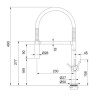 MISCELATORE LAVELLO LOUNGE PROFESSIONALE DOCCIA ESTRAIBILE 115.0177.640  CROMO FRANKE