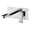 MISCELATORE LAVABO INCASSO LEVEL  PAFFONI CROMO LES106CR COMPLETO DI PIASTRA ACCIAIO INOX 250 X 100 BOCCA CM. 24