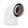 CURVA SMALTATA COASSIALE  60/100 A 90 MF BAXI PER CONDENSAZIONE