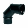CURVA ACCIAIO VETROPORCELLANATO NERINO MONOPARETE  A 90°MF D.80MM