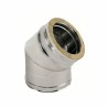 CURVA ACCIAIO DOPPIAPARETE  A 45°MF D.200MM AISI 316