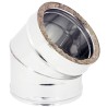 CURVA ACCIAIO DOPPIAPARETE  A 45°MF D.350 AISI 316