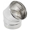 CURVA ACCIAIO MONOPARETE  A 45°MF D.130MM AISI 316