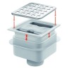 PILETTA DOCCIA SIF. ABS  105X105X62/81 MM AT. VER. D.40