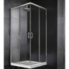BOX ANGOLARE FACILE  PROFILO CROMO  CM 66/68 x 116/118  CRISTALLO TRASPARENTE' MM. 6 H.195