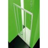 BOX SKIPPER MAESTRO DUE PROFILO BIANCO PORTA SCORREVOLE APERTURA LATERALE CM 130-140 PLEX  FORTE BS128