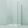 BOX  PARETE FISSA  BIANCO OPACO 63/67 CRISTALLO TRASPARENTE  SAMO B6421 L91TR