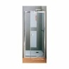 BOX PORTA AD UN ANTA A BATTENTE  BIANCO OPACO 76/84 CRISTALLO TRASPARENTE  SAMO B6403 L91TR