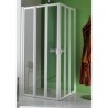BOX FLEX  PORTA A  SOFFIETTO RIPIEGABILE ALL'INTERNO E ALL' ESTERNO  CROMO CRISTALLO TRASPARENTE CON TRATTAMENTO ANTICALCARE  MM