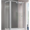 BOX PORTA SALOON  SMERALDA  PROFILO BIANCA  CM 78/83 ACRILICO H.185