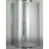 BOX PORTA SCORREVOLE FACILE  PROFILO CROMO  CM 166/1701 CRISTALLO CREPE' MM. 6 H.195