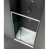 BOX PORTA SOFFIETTO  PROFILO CROMO AMBRA  CM 84/89 CRISTALLO  TRASPARENTE MM.6H.195