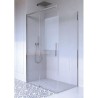 BOX PORTA SCORREVOLE NEW  NICE PROFILO CROMO  CM 131/135 CRISTALLO TRASPARENTE  DA 6MM H.190
