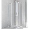 BOX ANGOLO GIAVA NICE PROFILO CROMO ANGOLO A 4 ANTE CM 70-100 CRISTALLO TRASPARENTE  DA 6MM H.190