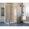BOX PORTA SALOON CONTEMPORARY  PROFILO CROMO  CM 72/76,5 CRISTALLO TRASPARENTE  DA 4MM H.198