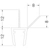 GUARNIZIONE PROFILO BASE DA 6  MM A 8 MM PER BOX DOCCIA IN CRISTALLO al pz. 2mt