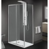 BOX PORTA SCORREVOLE LINEA 2000 SERIE FLEX  TELAIO  CROMO 165/170  CRISTALLO TRASPARENTE MM. 6 TRATTAMENTO ANTIGOCCIA DI SERIE  