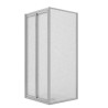 BOX ANGOLARE LINEA 1850 SERIE SMART TELAIO  CROMO 73/75  CRISTALLO STAMPATO MM. 6   H.185