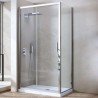 BOX FLEX  PARETE FISSA   L.66,5/71,5 CROMO CRISTALLO TRASPARENTE MM.6 CON TRATTAMENTO ANTICALCARE