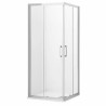 BOX PORTA SCORREVOLE LINEA 2000 SERIE FLEX  TELAIO  CROMO 115/120  CRISTALLO TRASPARENTE MM. 6 TRATTAMENTO ANTIGOCCIA DI SERIE  