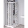 BOX ANGOLO ANGOLARE ACRIL   ANG.70/90  4 ANTE A SOFFIETTO BIANCO ACRILICO