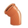 CURVA PER FOGNATURA CON GUARNIZIONE D.200-45°MF ARANCIO