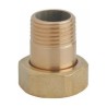 CODOLO DIRITTO OTTONE GIALLO  CON DADO 1/2M X 3/4 F