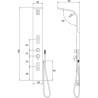 COLONNA A PANNELLO DOCCIA IDROMASSAGGIO 3 VIE FINITURA INOX ATLANTA