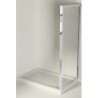 BOX PARETE FISSAWALK-IN NERO OPACO CRISTALLO TRASPARENTE  MM. 8 FORTE BAL504