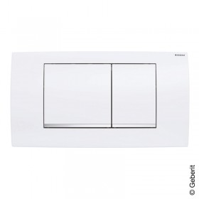 PLACCA DOPPIO TASTO RETTANGOLARE PER VECCHIO TIPO  TWINLINE Bianco-Cromo-Bianco GEBERIT  NEW ART.115.899.KJ.1